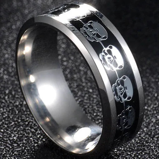 Fashion New 8mm Simple Men Ring Smooth Stainless Steel Blue Charms Rings Women's Couple Jewelry Gift Dropshipping