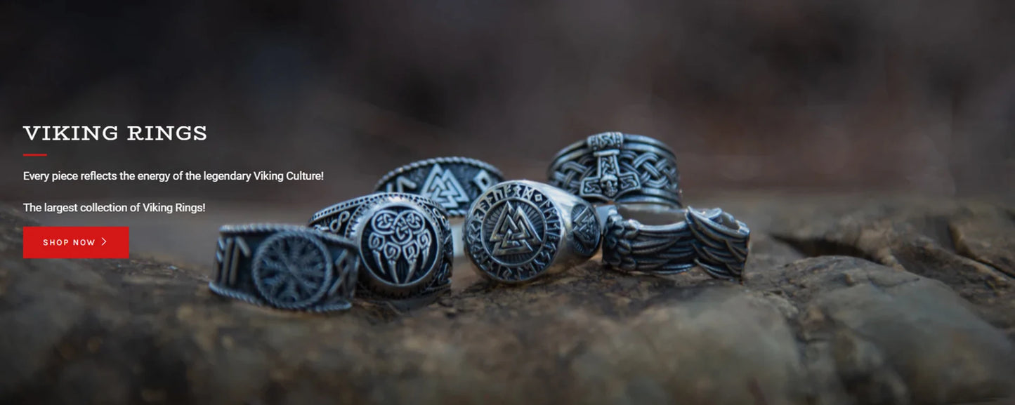 Vintage Odin Norse Viking Rune Rings For Men Fashion Stainless Steel Celtic Knot Rings Retro Couple Amulet Jewelry