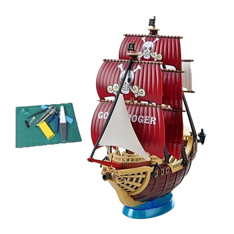 Bandai One Piece Model Grand Ship Series Gol D Roger Oro Jackson Pirate Ship Anime Action Figures Model Boy Gift