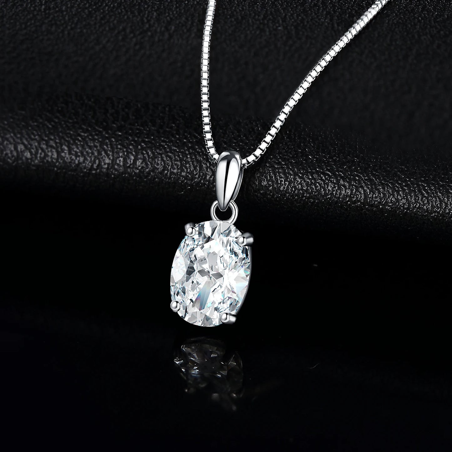 JewelryPalace Classic 1ct Oval CZ 925 Sterling Silver Pendant Necklace for Woman Lady Girl No Chain Fashion Trendy Fine Jewelry