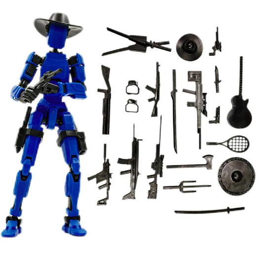 3D Printed Death/Swordsman Dummy 13 Action Figures Multi-Jointed Movable Lucky 13 Action Figure Nova 13 Action Figure for Gift