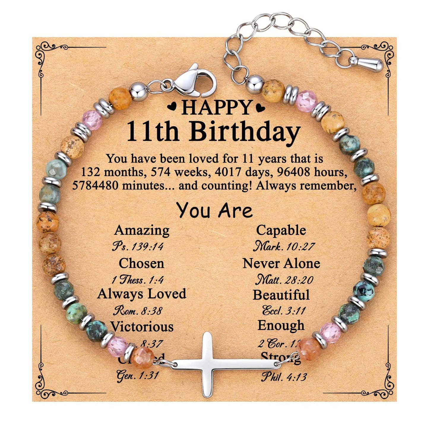 Cross Bracelet for Women, Steel Birthday Christian Confirmation Baptism Easter Unique Gift for Girls Friends Daughter Mom Sister