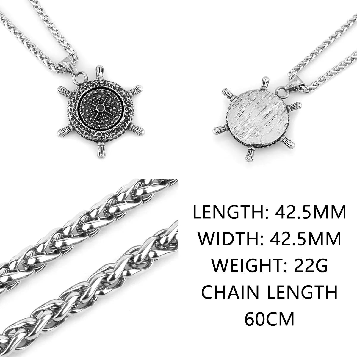Vikings Odin Rune Necklace Various Men's Nordic Vegvisir Valknut Amulet Pendant Stainless Steel Punk Fashion Jewelry Wholesale
