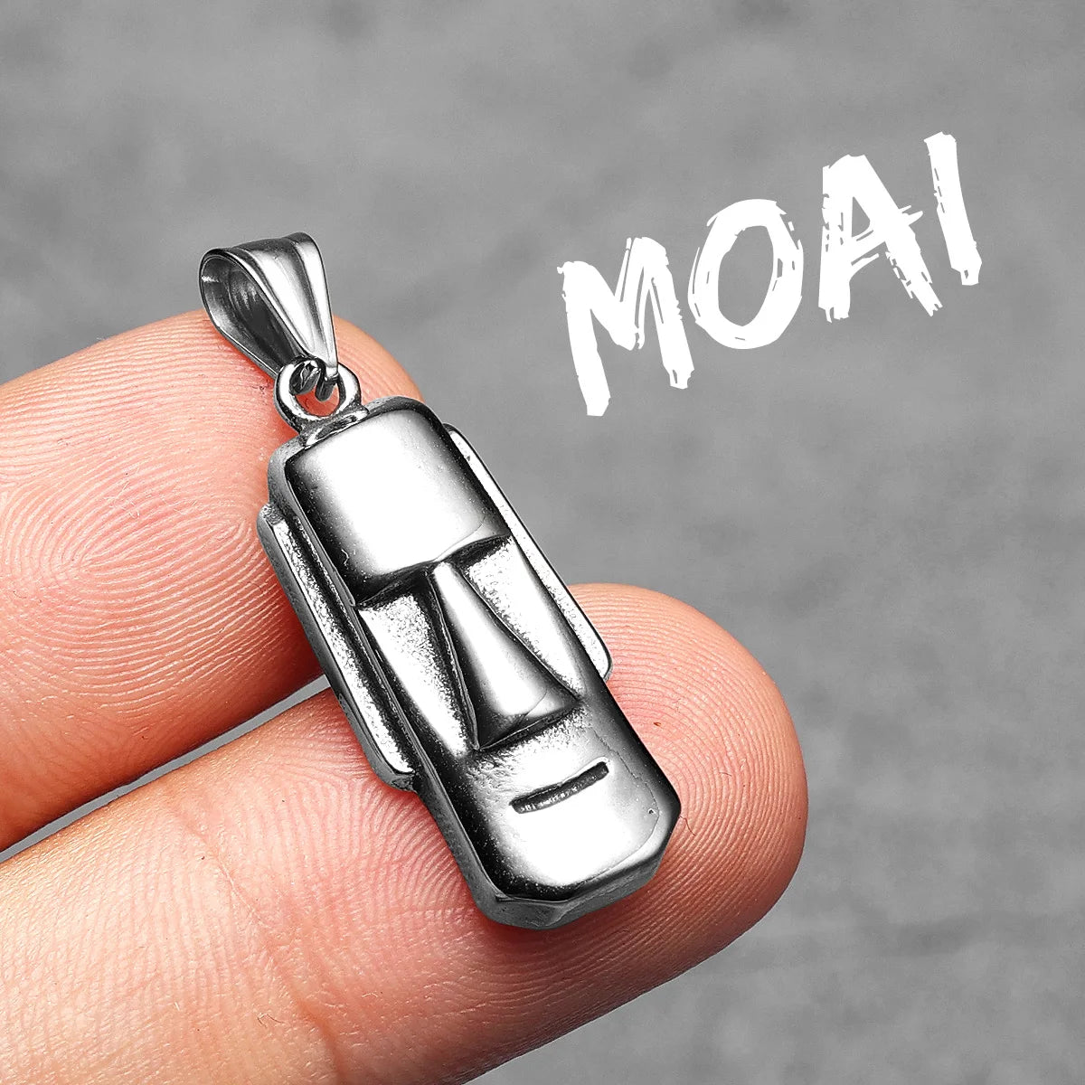 Easter Island Moai Stainless Steel Men Necklaces Pendant Chain Punk Stylish For Women Fashion Jewelry Gifts Wholesale