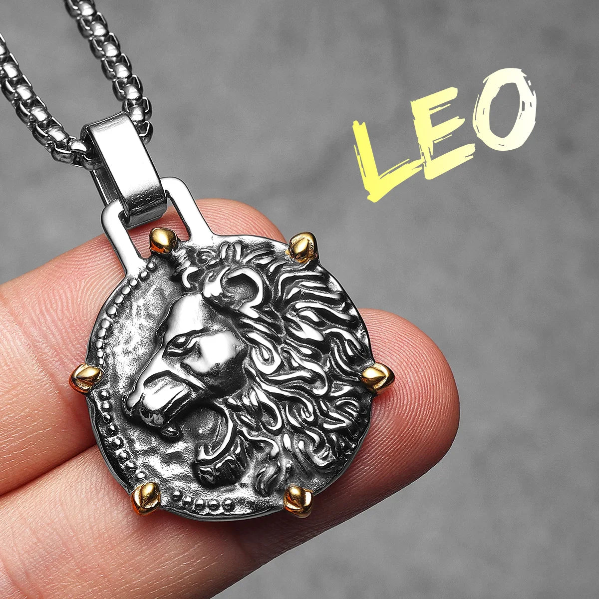 Twelve Constellations Stainless Steel Man Necklaces Pendant Chain Couple Gifts Women Fashion Jewelry Gifts Wholesale Dropshiping