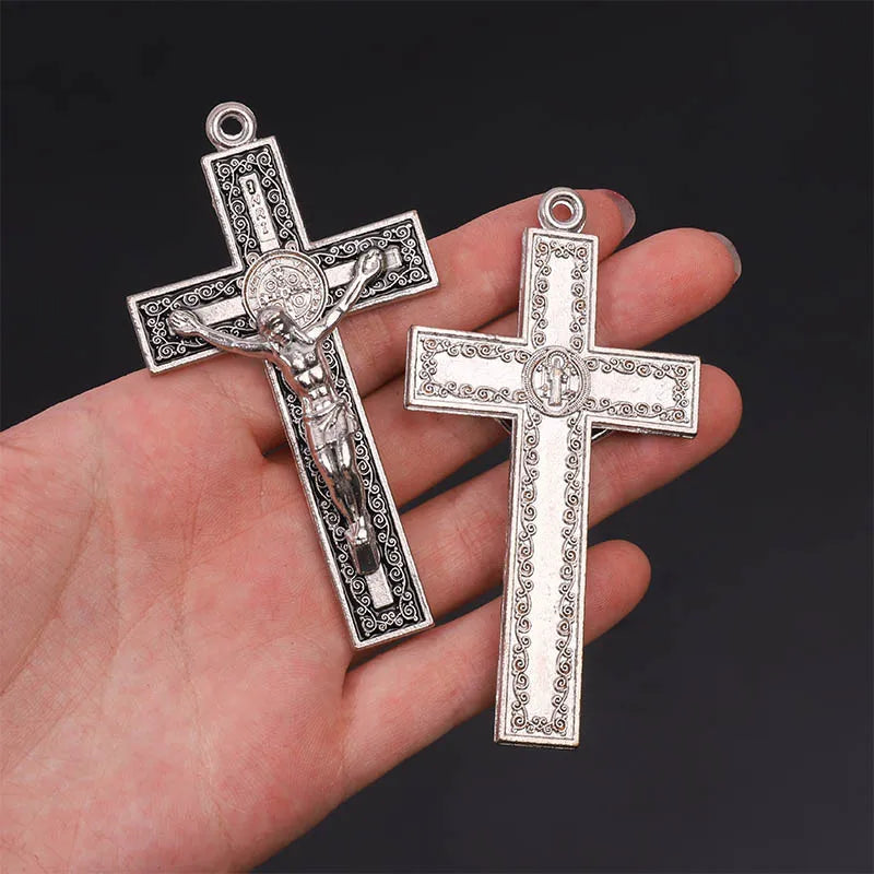 New religious cross christian jewelry cross pendant saint benedict cross pattern pendant pendant necklace.