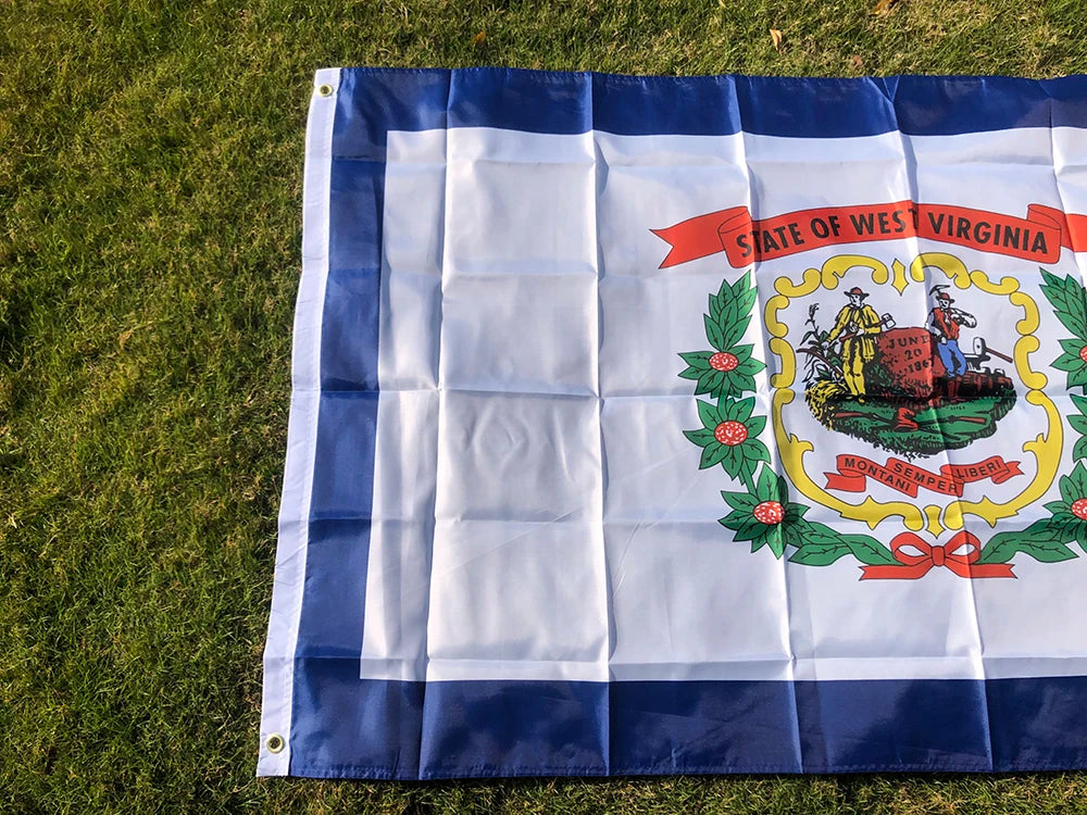 SKY FLAG West Virginia Flag 90x150cm USA West Virginia Flag 3x5ft double penetration  polyester hanging The US State Banner