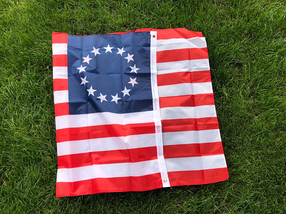 (SKY FLAG)Betsy Ross 13 Star USA American Flag 90*150CM Polyester 13 stars us usa 1777 american Betsy Ross Flag