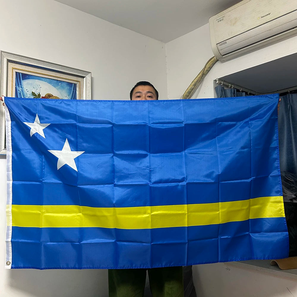 SKY FLAG Curacao Flag 90x150cm Hanging Polyester Digital Print Curacao Flag for Celebration banner
