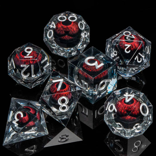 DND Eye Liquid Flow Core Resin D&D Dice Set For D and D Dungeon and Dragon Pathfinder Table Role Playing Game Polyhedral Dice AZ02