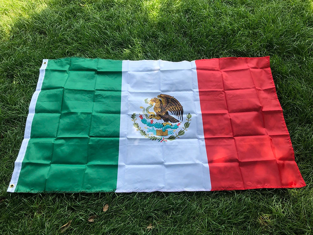 SKY FLAG Mexico National flag 90X150cm polyester Hanging Printed Mex Mx Mexican National Flags Mexicanos Banner For Decoration