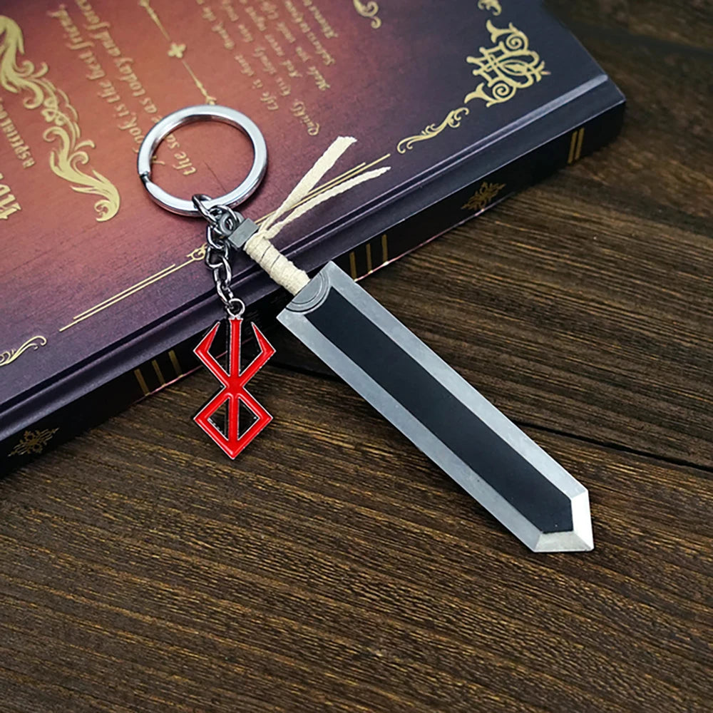 Berserk Guts Black Sword Keychain Jewelry Key Chain Anime Keyrings Keychains for Men Women Accessories Key Ring Pendant llaveros 4