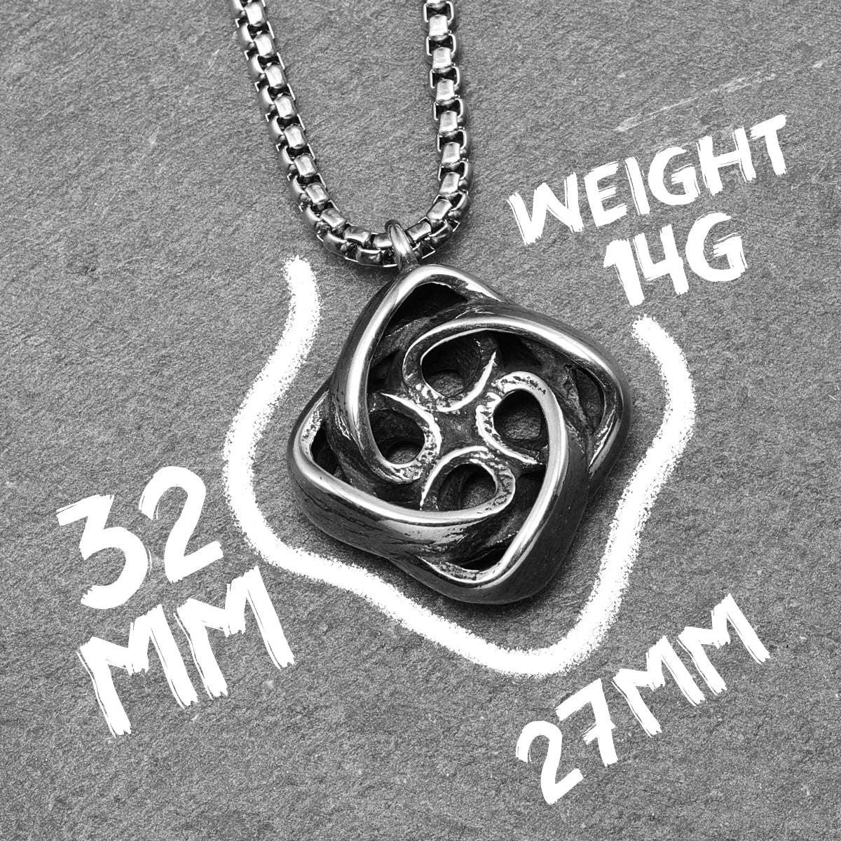 Celtic Knot Spiral Stainless Steel Men Necklaces Pendant Chain Punk Unique for Women Fashion Jewelry Gifts Wholesale Dropshiping