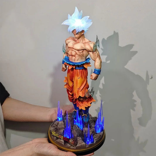 32cm Dragon Ball Z Ultra Instinct Goku Figure Gk Anime Figure Large Luminous PVC Collectible Model Statue Doll Toy Gifts