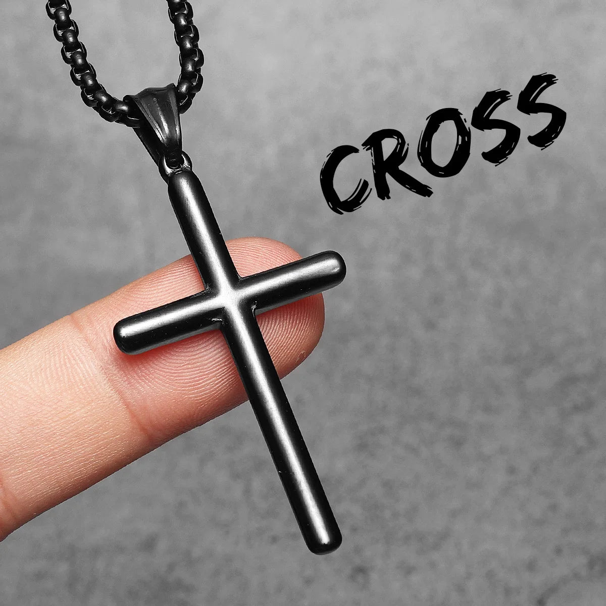 Simple Cross Amulet Stainless Steel Men Necklaces Pendant Chain Punk For Women Fashion Jewelry Gifts Wholesale Dropshiping