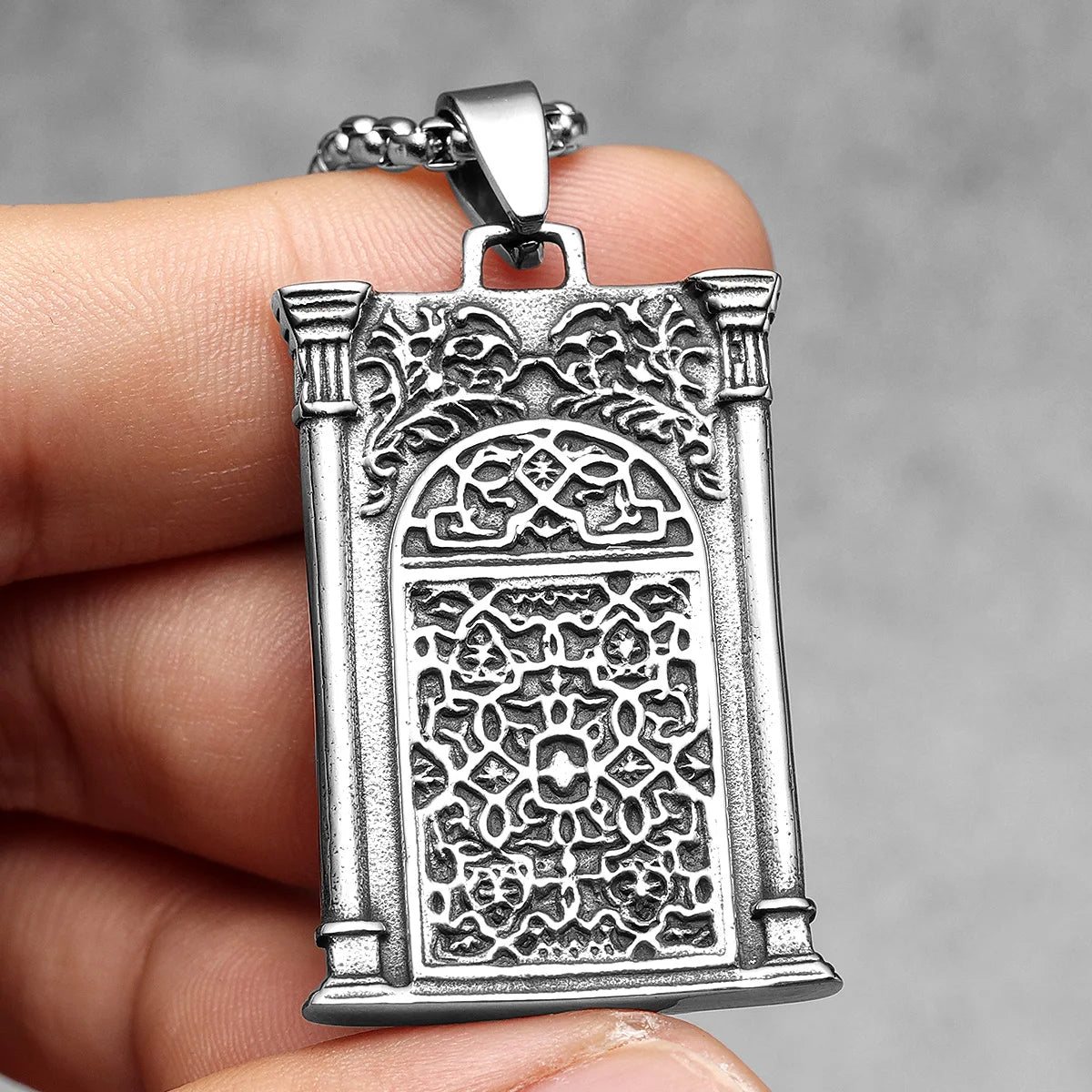 Angel Gabriel Powerful Amulets Stainless Steel Men Necklaces Pendant Chain Punk For Women Fashion Jewelry Gifts Wholesale