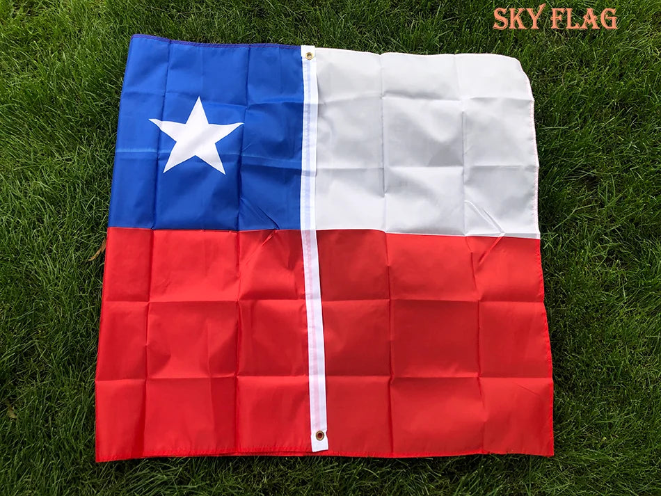 SKY FLAG Chile Flag 90X150cm chl cl chile Polyester FLAG Banner with 2 Grommets for Hanging