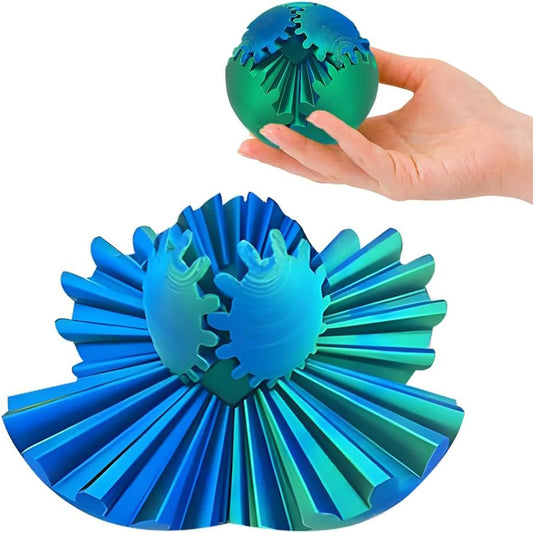 Gear Ball 3D Printed Fidget Toys Spin Ball or Cube Stress Relief Desk Toy Anxiety Relax Activity For Adults Kids Gift