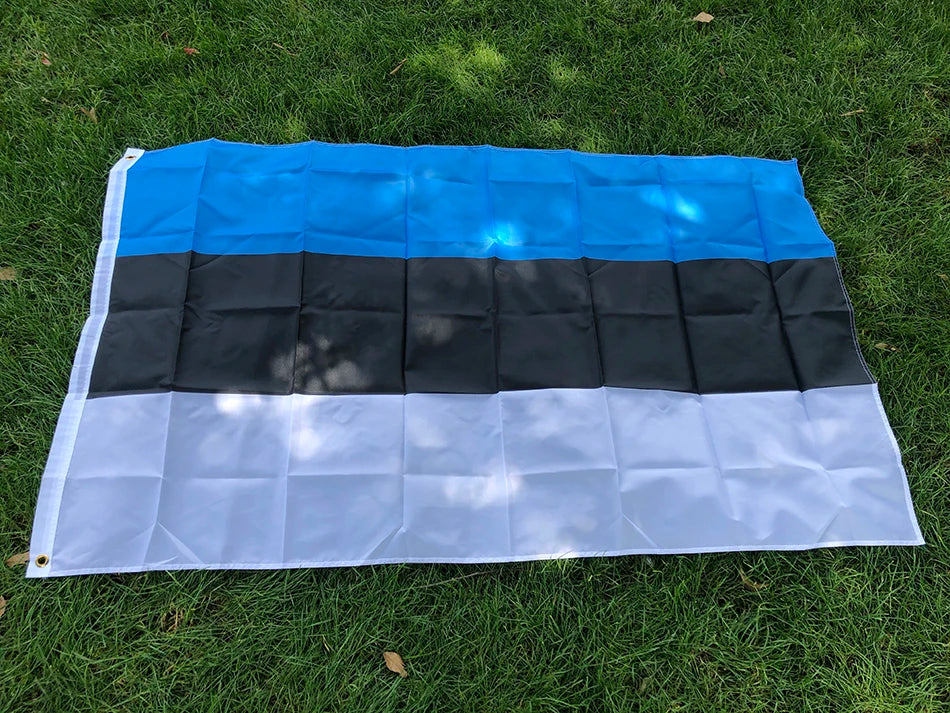 SKY FLAG Estonia flag Banner 90*150cm high quality polyester Hanging Estonia National flag For home Decoration And activity
