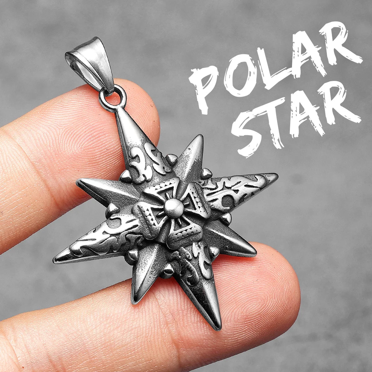 Simple Polar Star Compass Stainless Steel Men Necklaces Pendant Chain Punk For Women Fashion Jewelry Gifts Wholesale Dropshiping