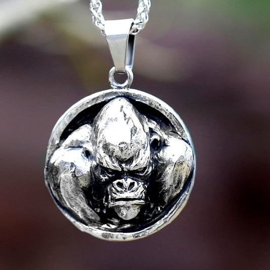 2023 New Creative Design Stainless SteelVintage Stainless Steel Animal Gorilla Pendant Fashion jewelry free shipping CN