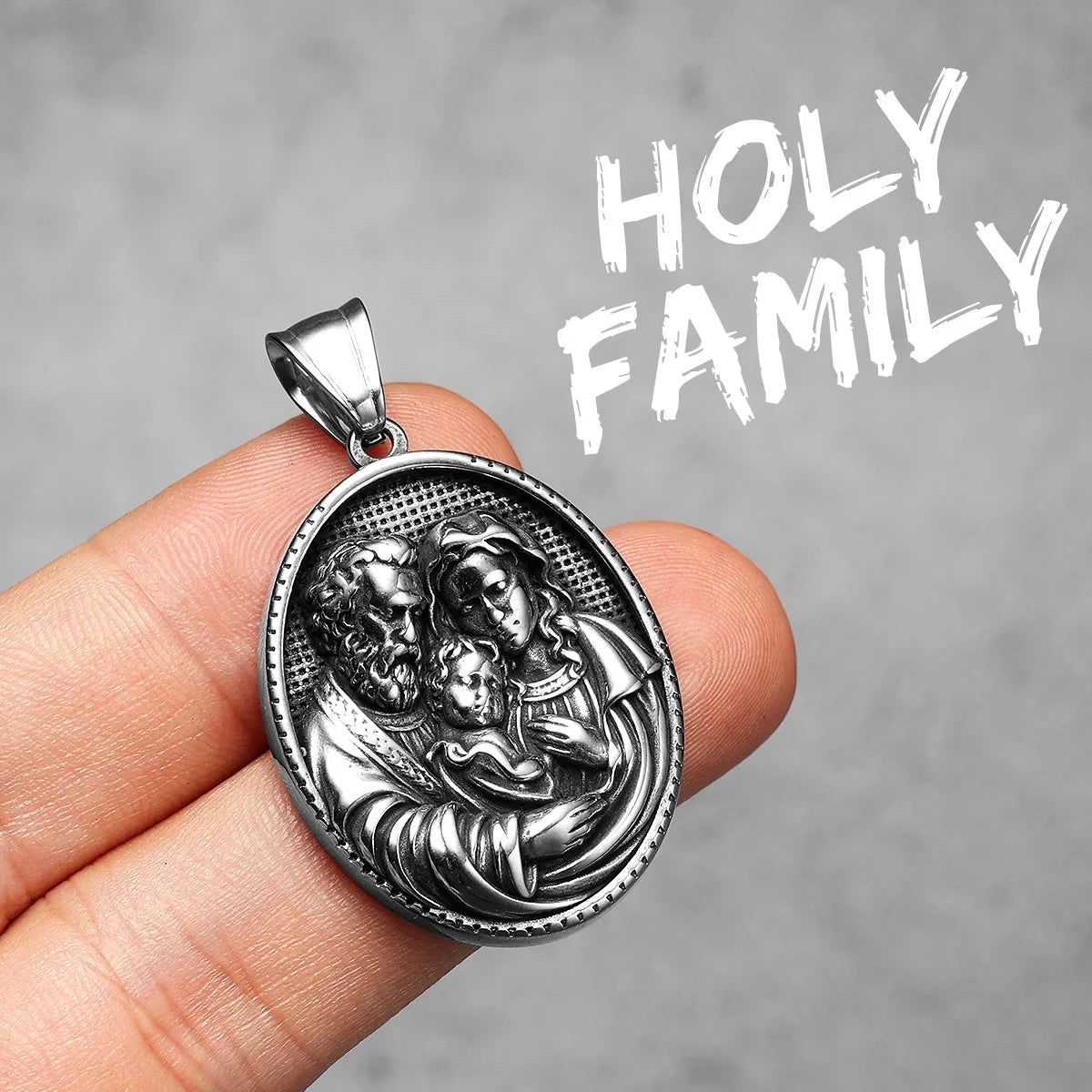 Catholic Padre Pio Powerful Amulet Stainless Steel Men Necklace Pendant Chain Vintage Cool For Women Jewelry Gifts Wholesale