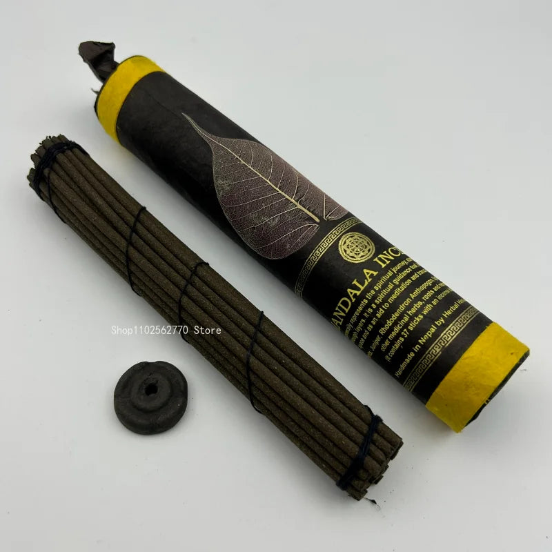 37 Root/ Barrel Nepal Bodhi Leaf Natural Tibetan Incense Handmade Thread Incense Home Office Aromatherapy Yoga Meditation
