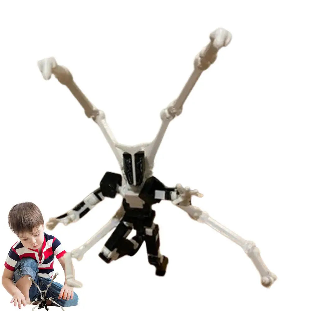 Parent-children Game Educational Toy Multiple Joints 3D Movable Figurine Robot Toy Standing Freely Pose Robot Desktop Decor