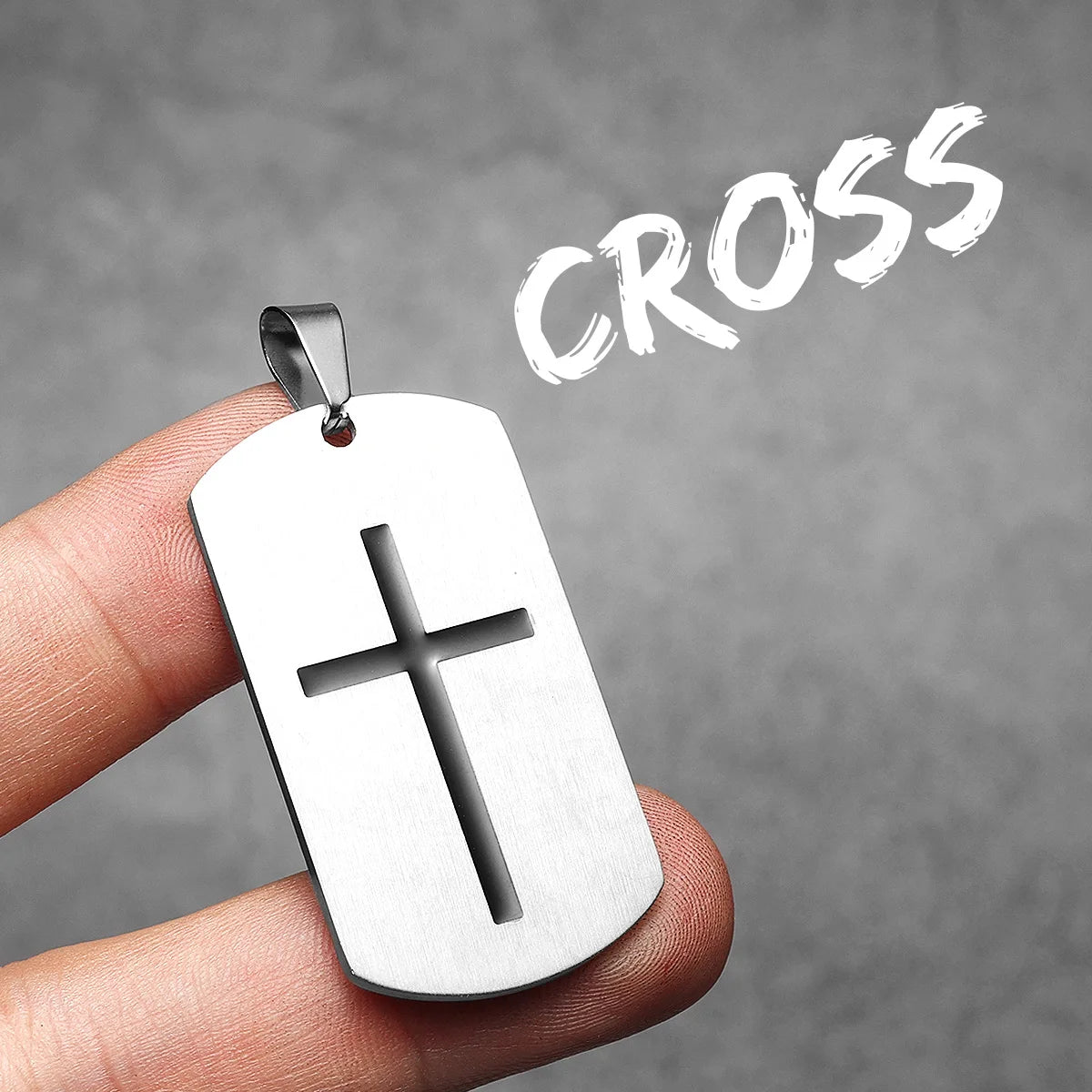 Cross Amulet Bible Tag Stainless Steel Men Necklaces Pendant Chain Punk For Women Fashion Jewelry Gifts Wholesale Dropshiping