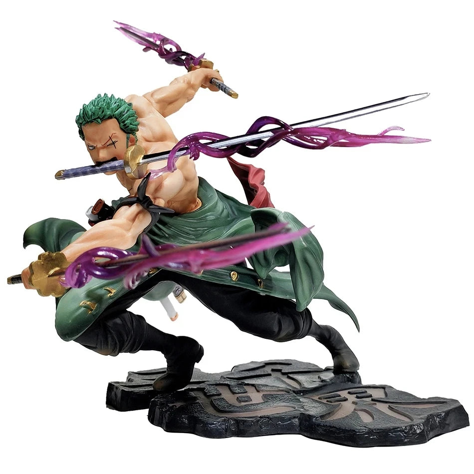 Hot One Piece 10cm Anime Figure GK Roronoa Zoro Three-blade Sa-maximum Manga Anime Statue Action Figure Collection Model Kid Toy OPP BAG A