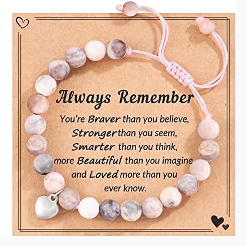 Fashion Women Teen Girl Gifts, Natural Stone Bracelets Trendy Stuff Inspirational Teen Girl Women Gifts Ideas