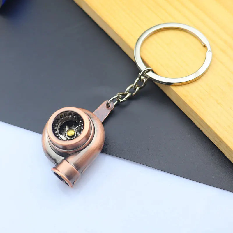 Creative Metal Mini Auto Parts Car Wheel Keychain Body Kit Enthusiast Keyring Accessories Key Ring Chain for Men Woman Gift