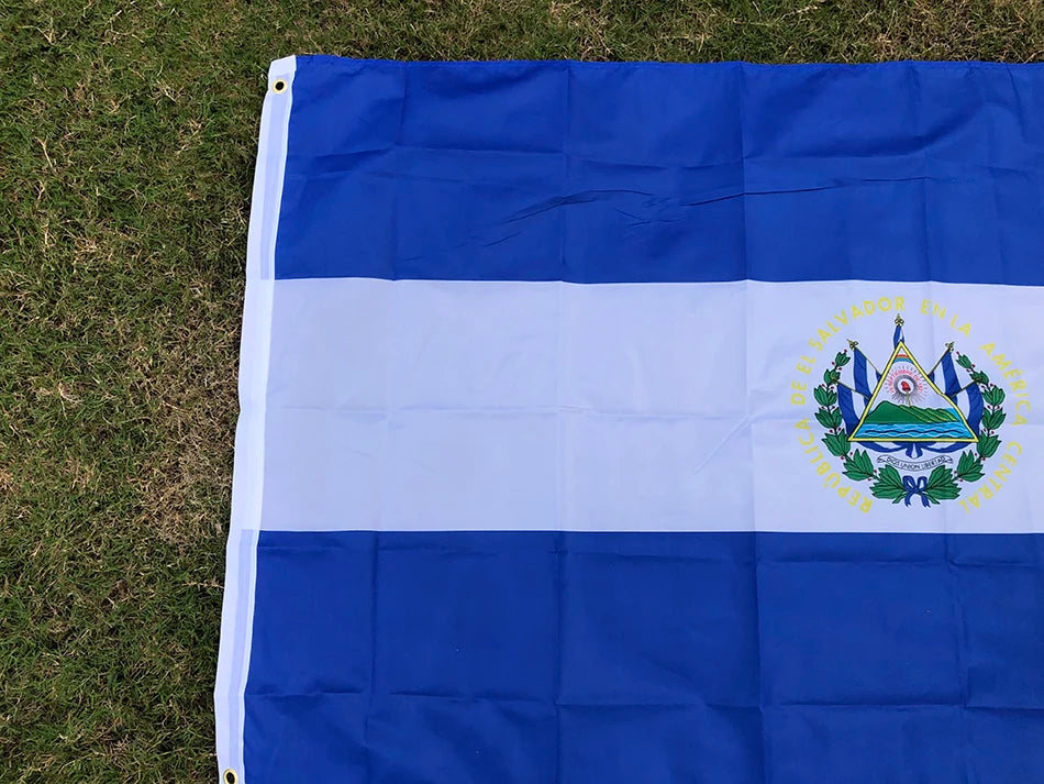 SKY FLAG SV SLV El Salvador flag 90x150cm Patriotic Symbol Of El Salvador Flag polyester hanging banner For Decoration