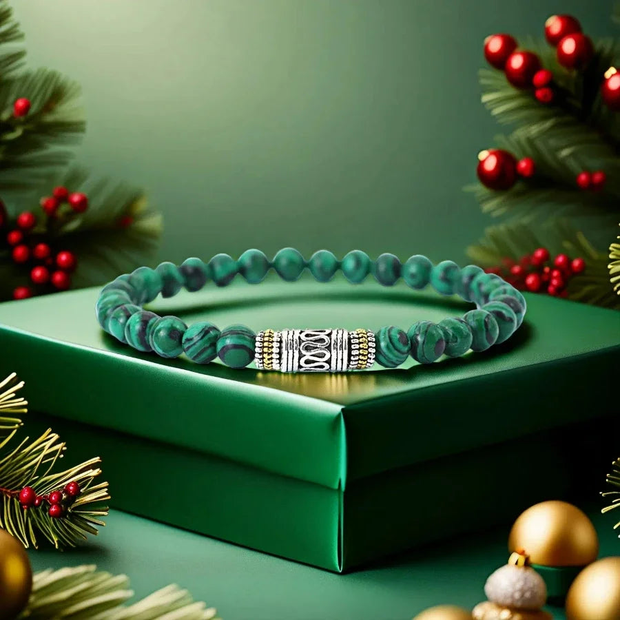 Noter Mantra Bracelet For Men 6mm Howlite Lava Tiger Eyes Beads Braslet Viking Accessories Pulseras Para Hombre Tibet Braclet