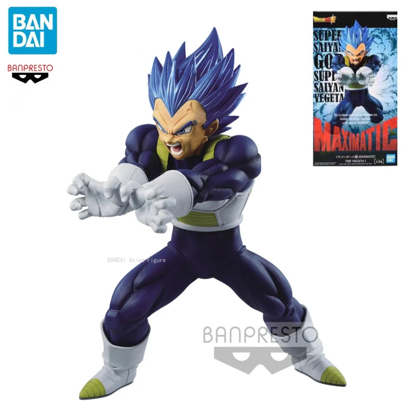 In Stock Bandai Original Banpresto Dragon Ball Z Maximatic 19cm Vegeta PVC Action Figure Collection Model Birthday Present