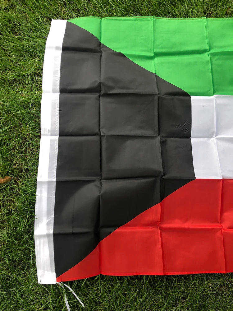 SKY FLAG Kuwait national Flag 90*150cm polyester Hanging Kuwait Flag Arab State Banner with 2 grommets For home Decora
