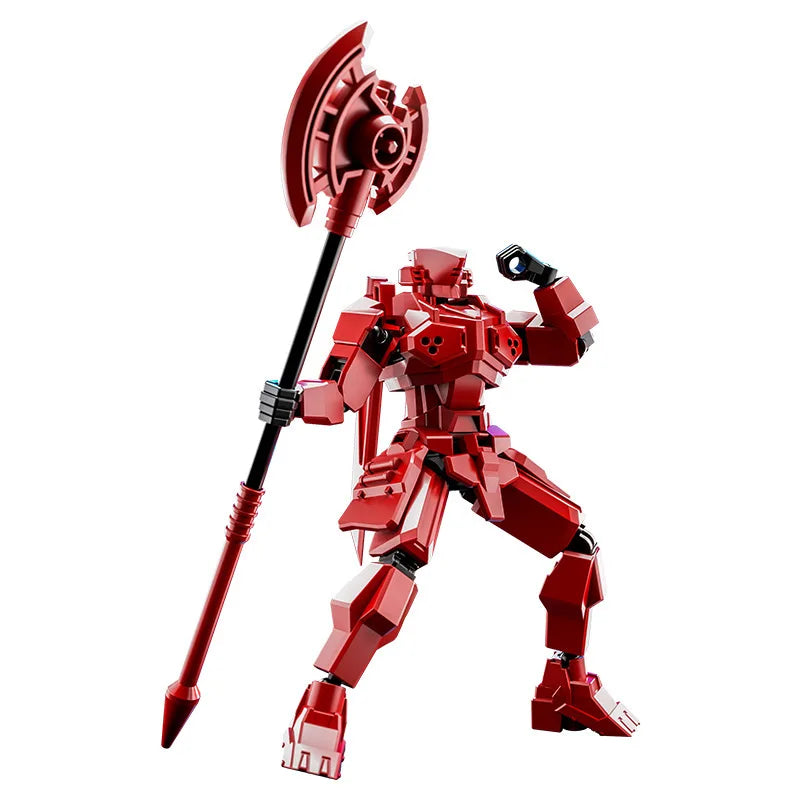 DIY Creative Ancient Roman Style Multi Joint Mobile building Justice Shield Mech Toy Assembly Model Handmade for children gifts