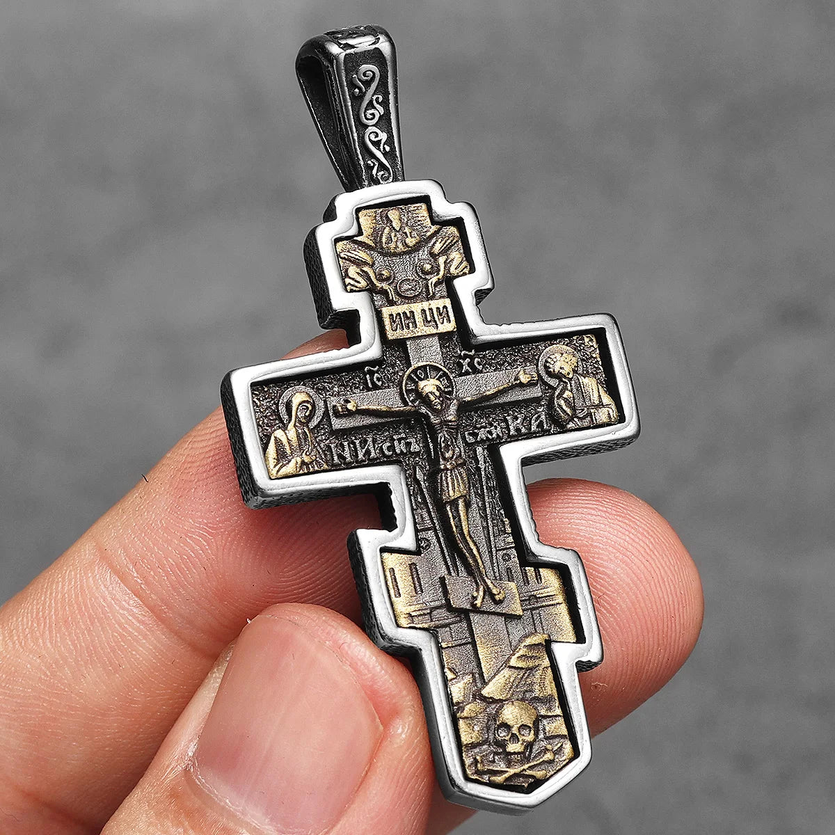Exorcist Jesus Cross Brass Stainless Steel Men Necklaces Pendant Chain Punk for Women Fashion Jewelry Gift Wholesale Dropshiping
