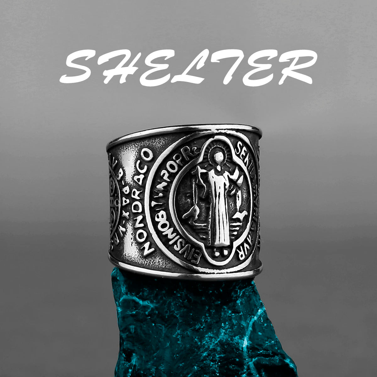 Stainless Steel Catholic Christian Cross Faith Amulet Ring Women Men Unisex Ring Multi Style Finger Jewelry Creative Gift