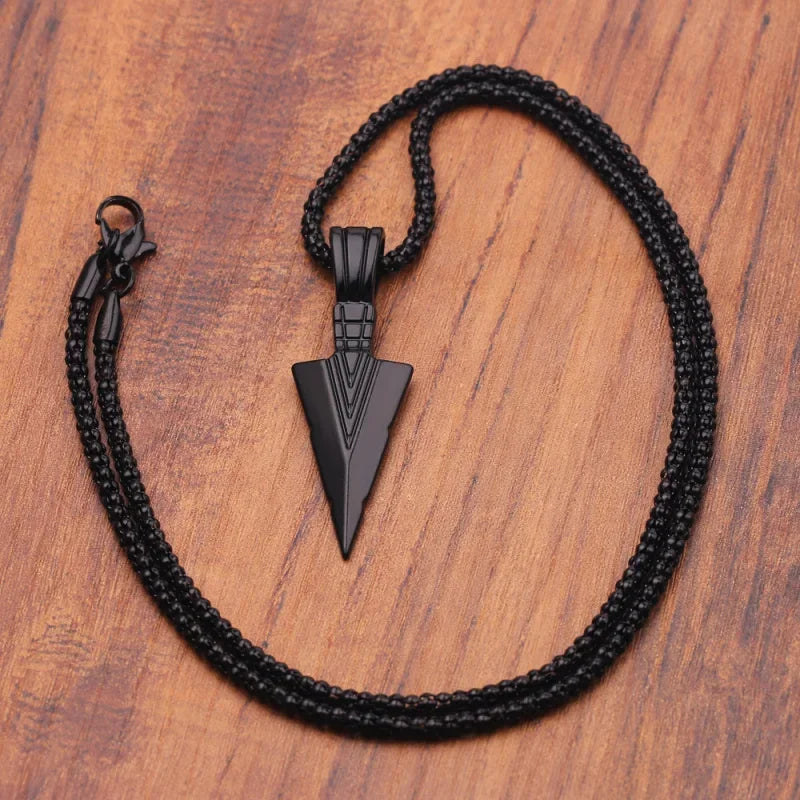 New Exquisite Fashionable Retro Spearhead Arrow Pendant Necklace For Personalized Men'S And Women'S Jewelry Accessories Gifts