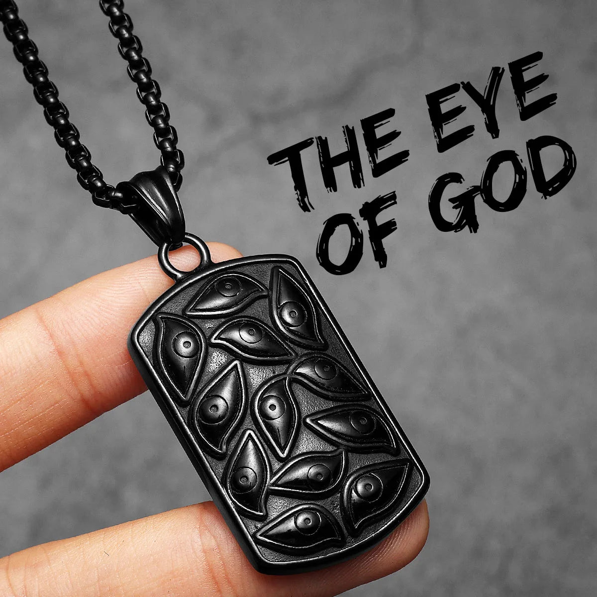 The Eye of God Unique Stainless Steel Men Necklaces Pendant Chain Punk For Women Fashion Jewelry Gifts Wholesale Dropshiping
