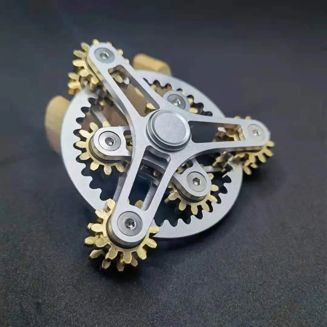 New design gear fingertip gyroscope rotor all copper Fidget nine tooth linkage EDC metal alloy rotor focusing decompression toy