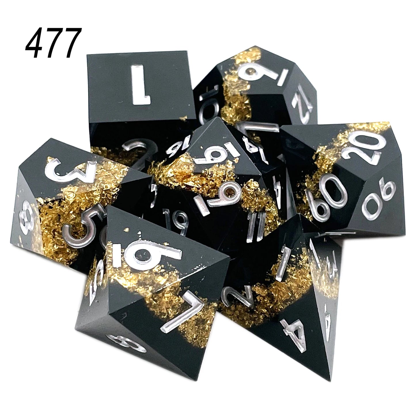 2023 Resin Dice 7PCs Dnd Set Solid Polyhedral D&D Dice DND For Role Playing Rpg Rol Pathfinder Board Game Dragon Scale Gifts 477