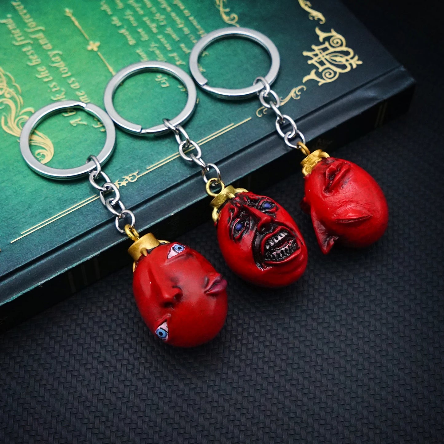 1997 Cartoon Keychain Behelit Griffith Egg Of King Keyring Keychains for Men Anime Accessories Car Key Ring Pendant llaveros