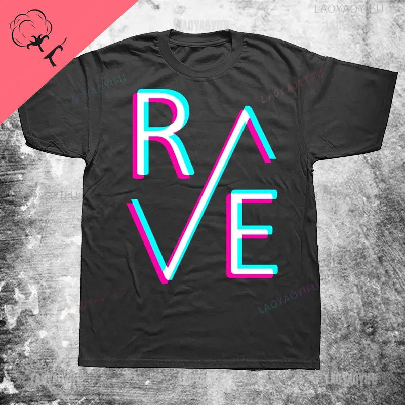 Dj Electronic Dance Music Techno Rave T Shirt Summer Graphic Cotton Streetwear Short Sleeve Birthday Gifts T-shirt Men Clothing BD94158-black