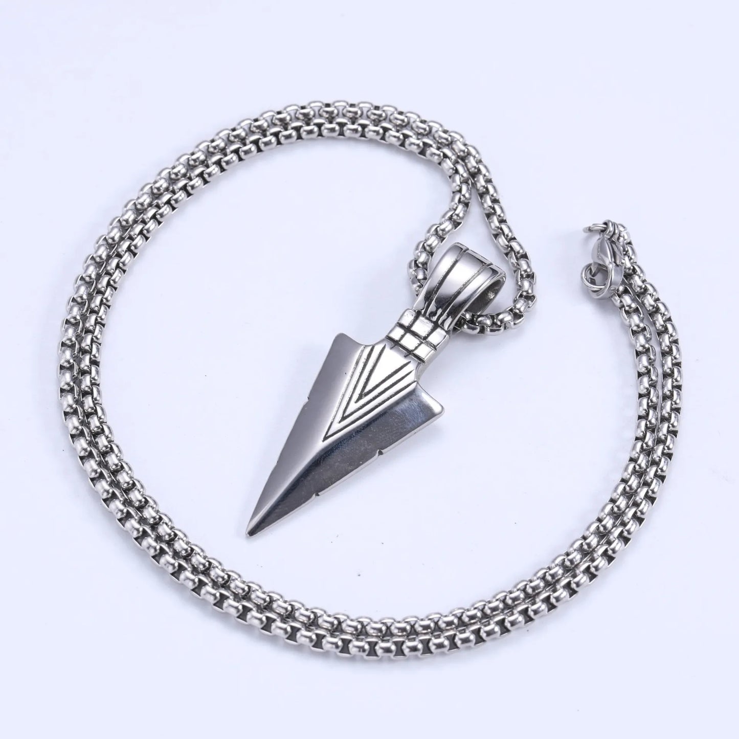 New Exquisite Fashionable Retro Spearhead Arrow Pendant Necklace For Personalized Men'S And Women'S Jewelry Accessories Gifts