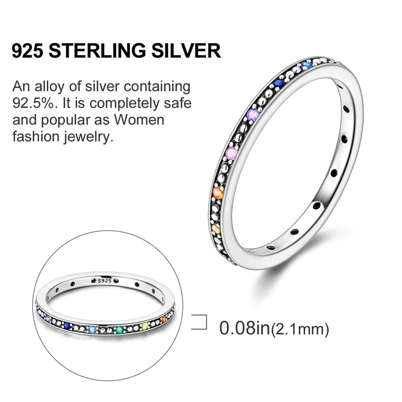 925 Sterling Silver Infinite Love Ring Original Luxury Design Zircon Finger Rings For Women High Quality Wedding Jewelry Gift