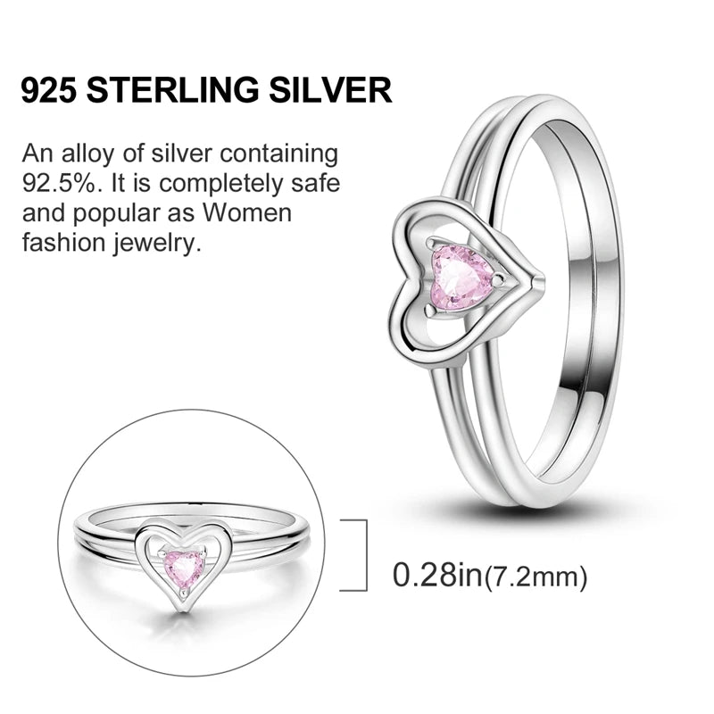 925 Sterling Silver Infinite Love Ring Original Luxury Design Zircon Finger Rings For Women High Quality Wedding Jewelry Gift