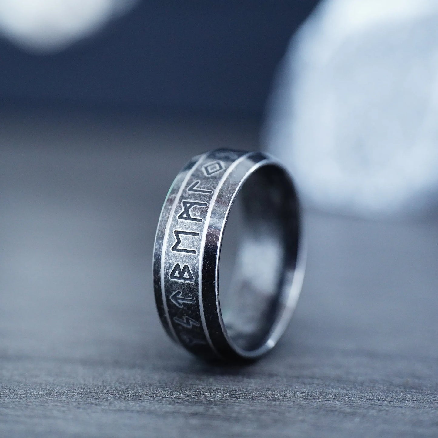 Fashion Vintage Simple Viking Rune Ring for Men Women Stainless Steel Nordic Celtic Knot Rings Couple Amulet Jewelry Wholesale