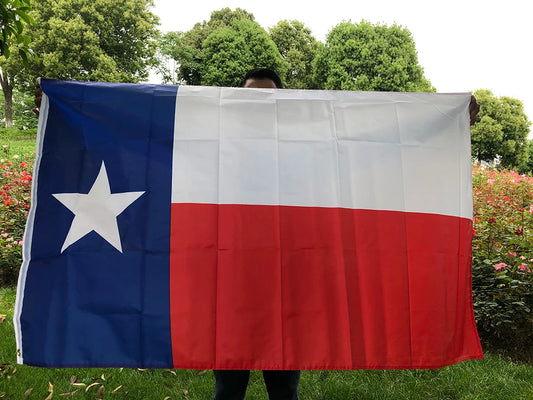 Texas Flag 90X150cm Double side penetration polyester hanging Usa State Texas Flag